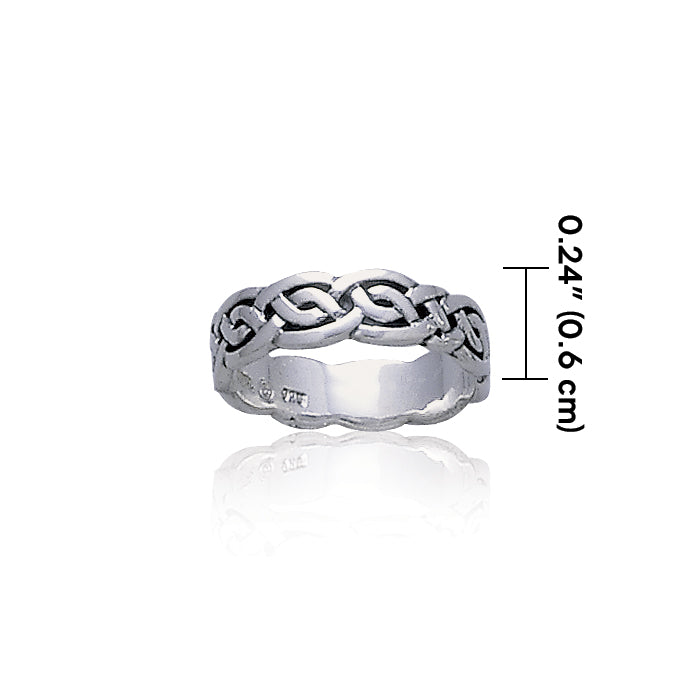 Celtic Knotwork Sterling Silver Ring TR353 Ring