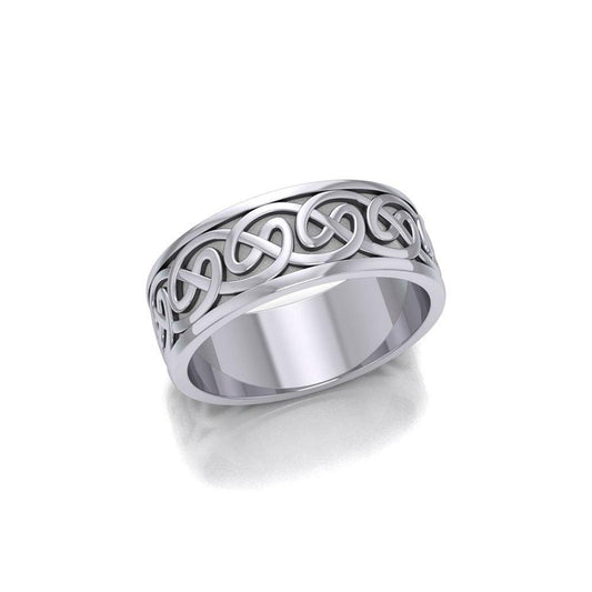A Never-ending artwork ~ Sterling Silver Celtic Knotwork Ring TR354 Ring