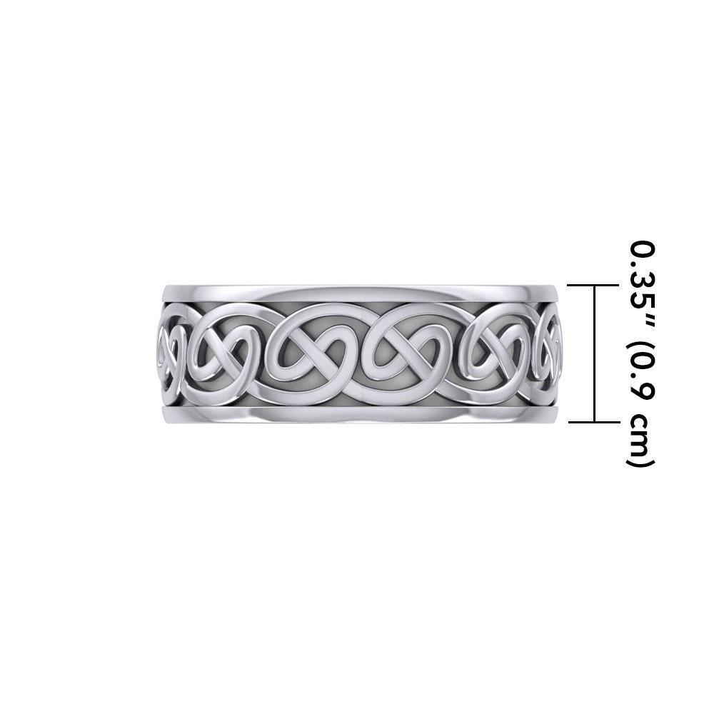 A Never-ending artwork ~ Sterling Silver Celtic Knotwork Ring TR354 Ring