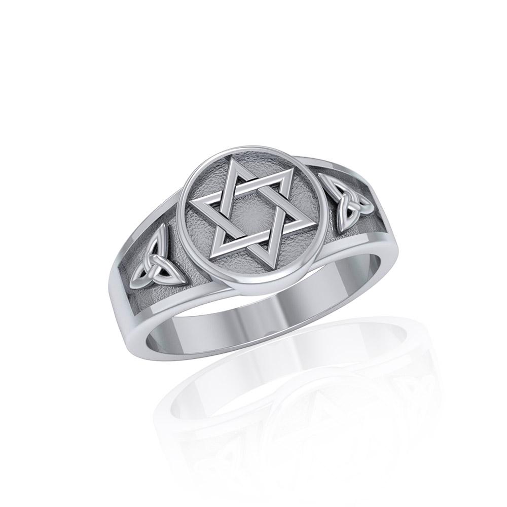 Star of David with Celtic Ring TR3691 Ring