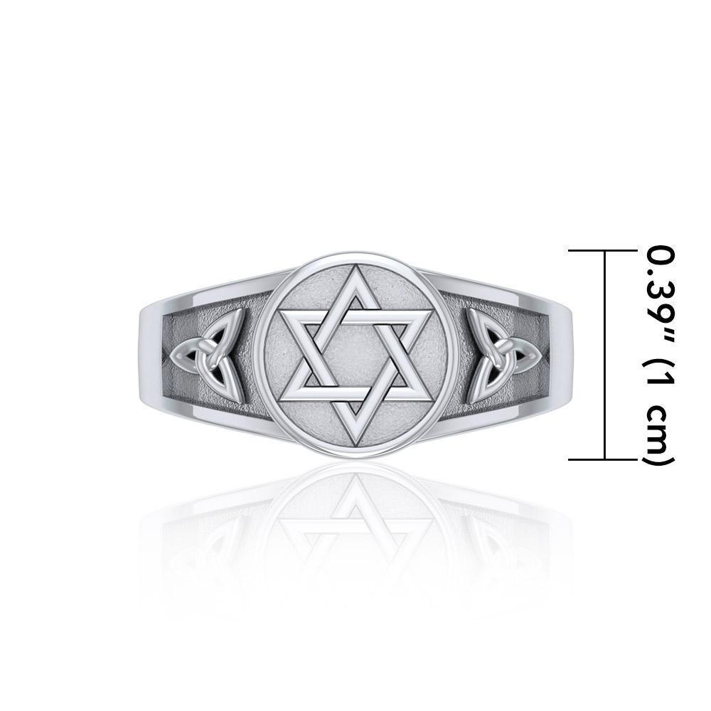 Star of David with Celtic Ring TR3691 Ring