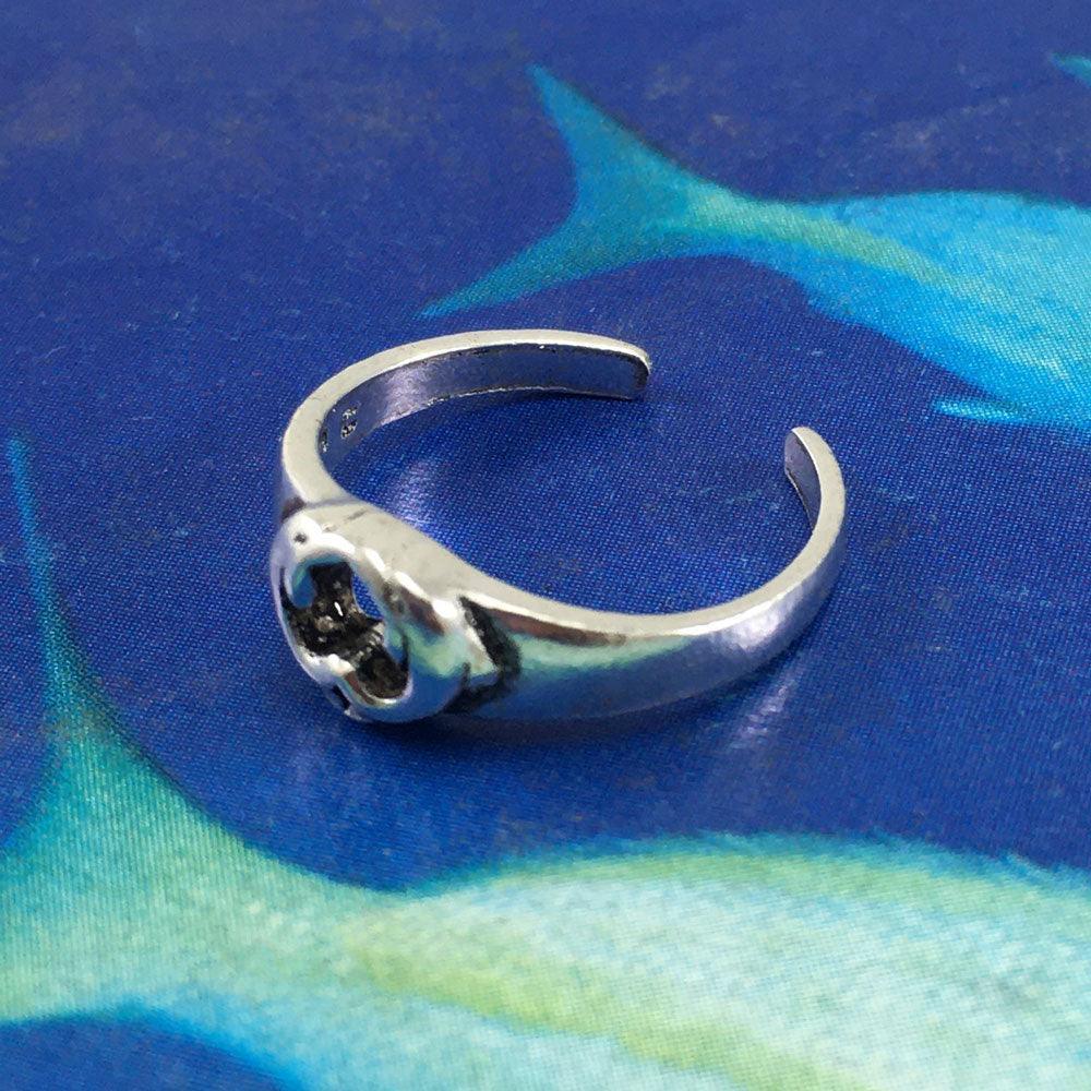 Kissing Dolphins Silver Toe Ring TR3717 - peterstone.dropshipping
