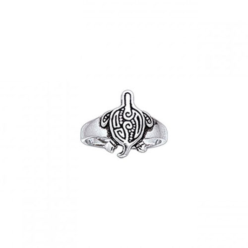 Aboriginal Turtle Silver Toe Ring TR3724 - Wholesale Jewelry