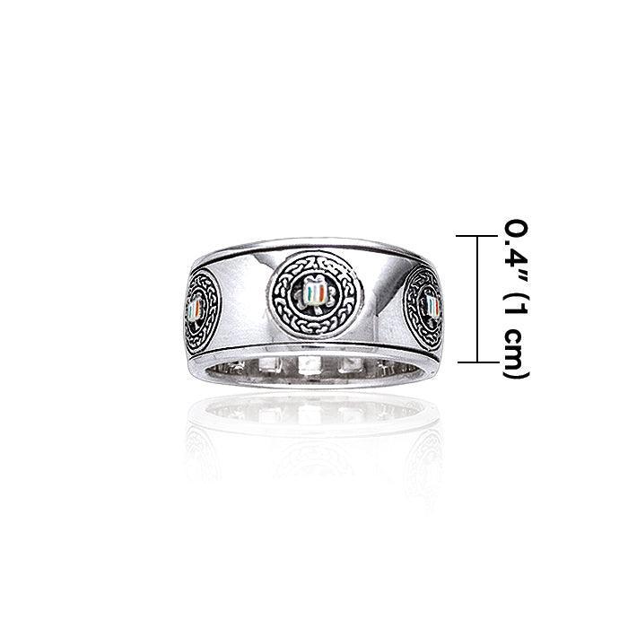 Ireland Flag Sterling Silver Spinner Ring TR3776 Ring