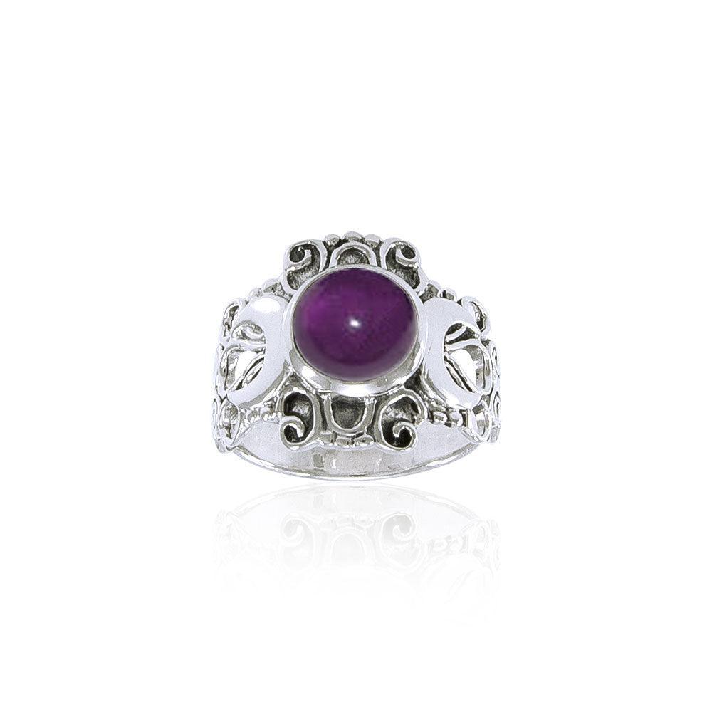 Blue Moon Silver Ring TR3785 Ring