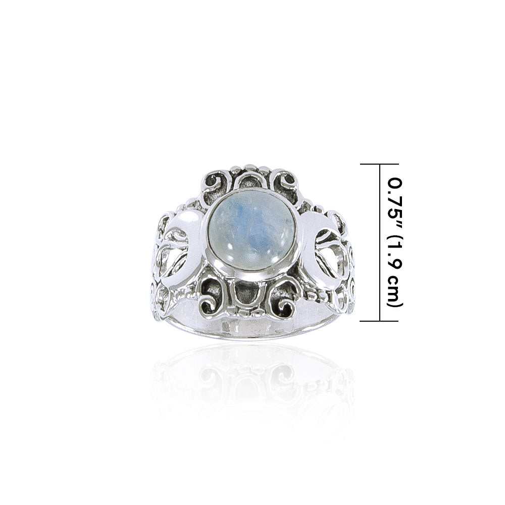 Blue Moon Silver Ring TR3785 Ring