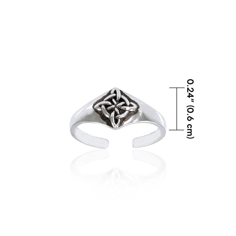 Celtic Four Point Quaternary Knot Silver Toe Ring TR3791 Toe Ring