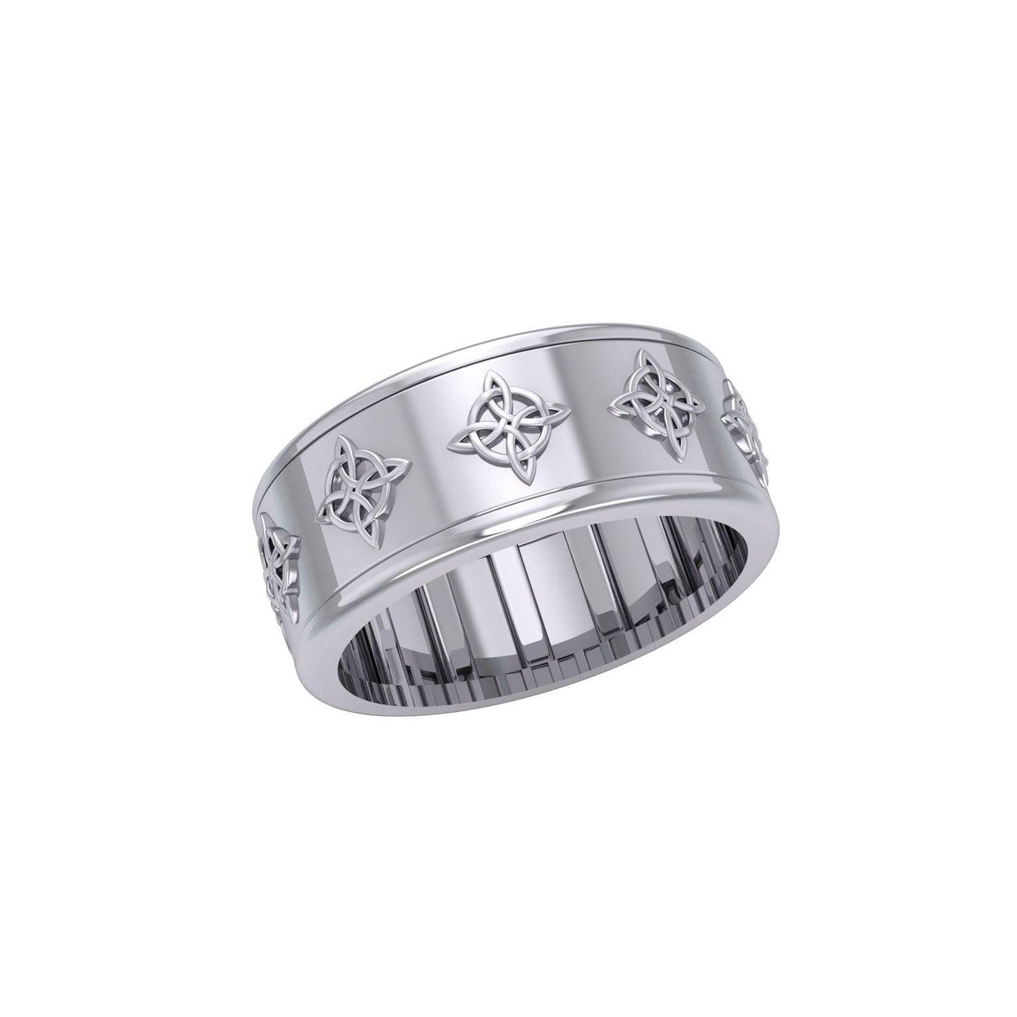 Celtic Quaternary Knot Spinner Ring TR3812 - peterstone.dropshipping