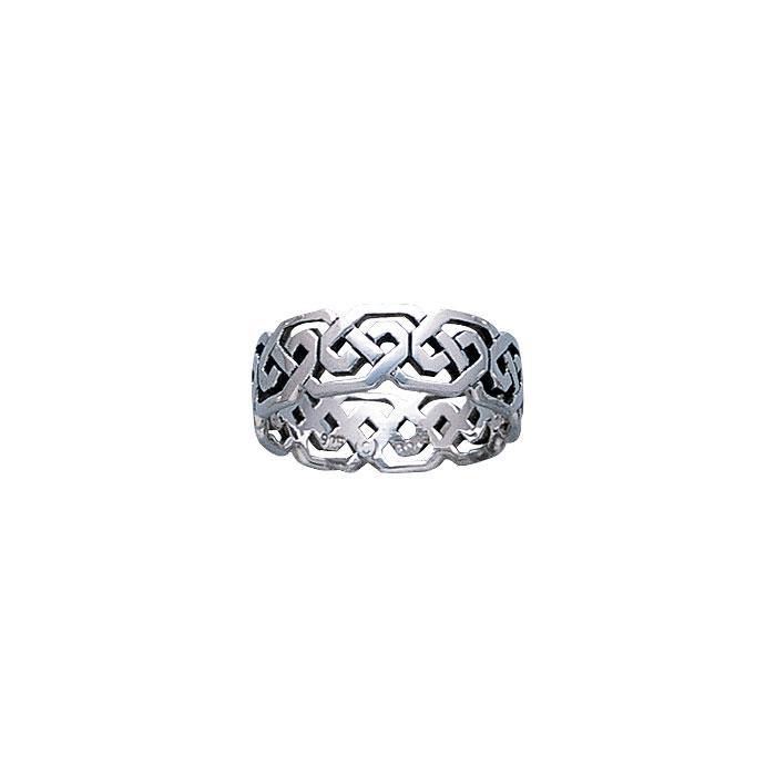 We are born  to live in eternity ~ Celtic Knotwork Sterling Silver Ring TR392 Ring