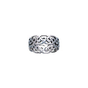 We are born  to live in eternity ~ Celtic Knotwork Sterling Silver Ring TR392 Ring