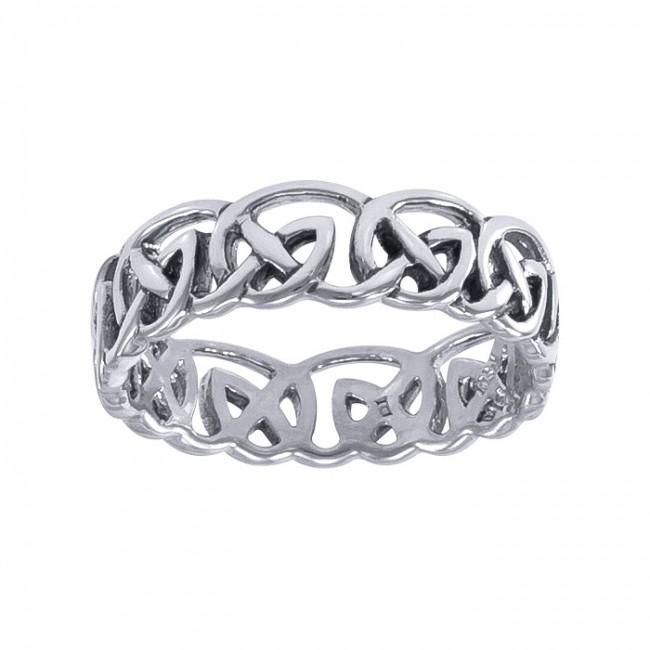 Celtic Knotwork Silver Ring TR395
