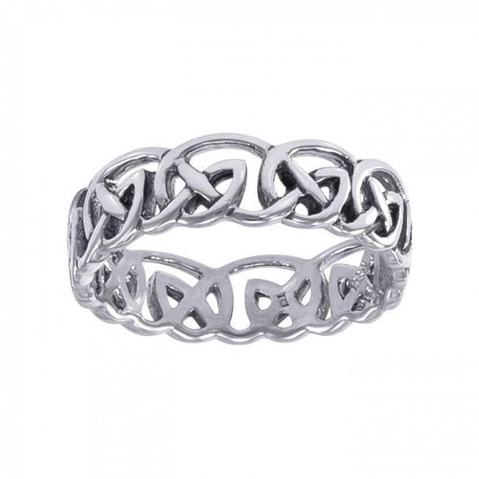 Celtic Knotwork Silver Ring TR395