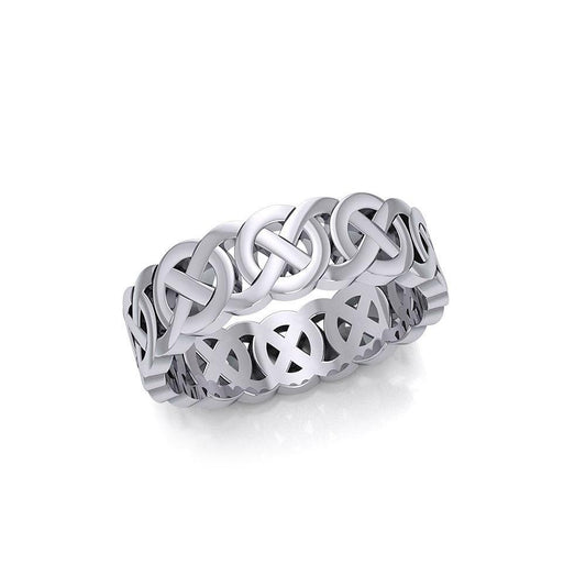 Celtic Knotwork Sterling Silver Ring TR396 Ring