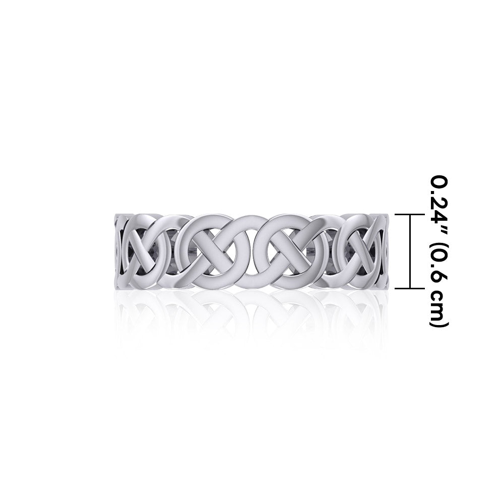 Celtic Knotwork Sterling Silver Ring TR396 Ring