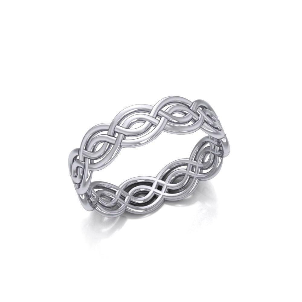 Live with no bounds ~ Celtic Knotwork Sterling Silver Ring TR399 Ring