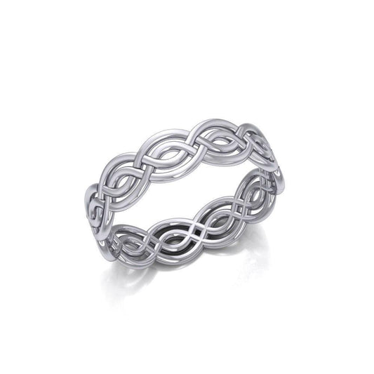 Live with no bounds ~ Celtic Knotwork Sterling Silver Ring TR399 Ring