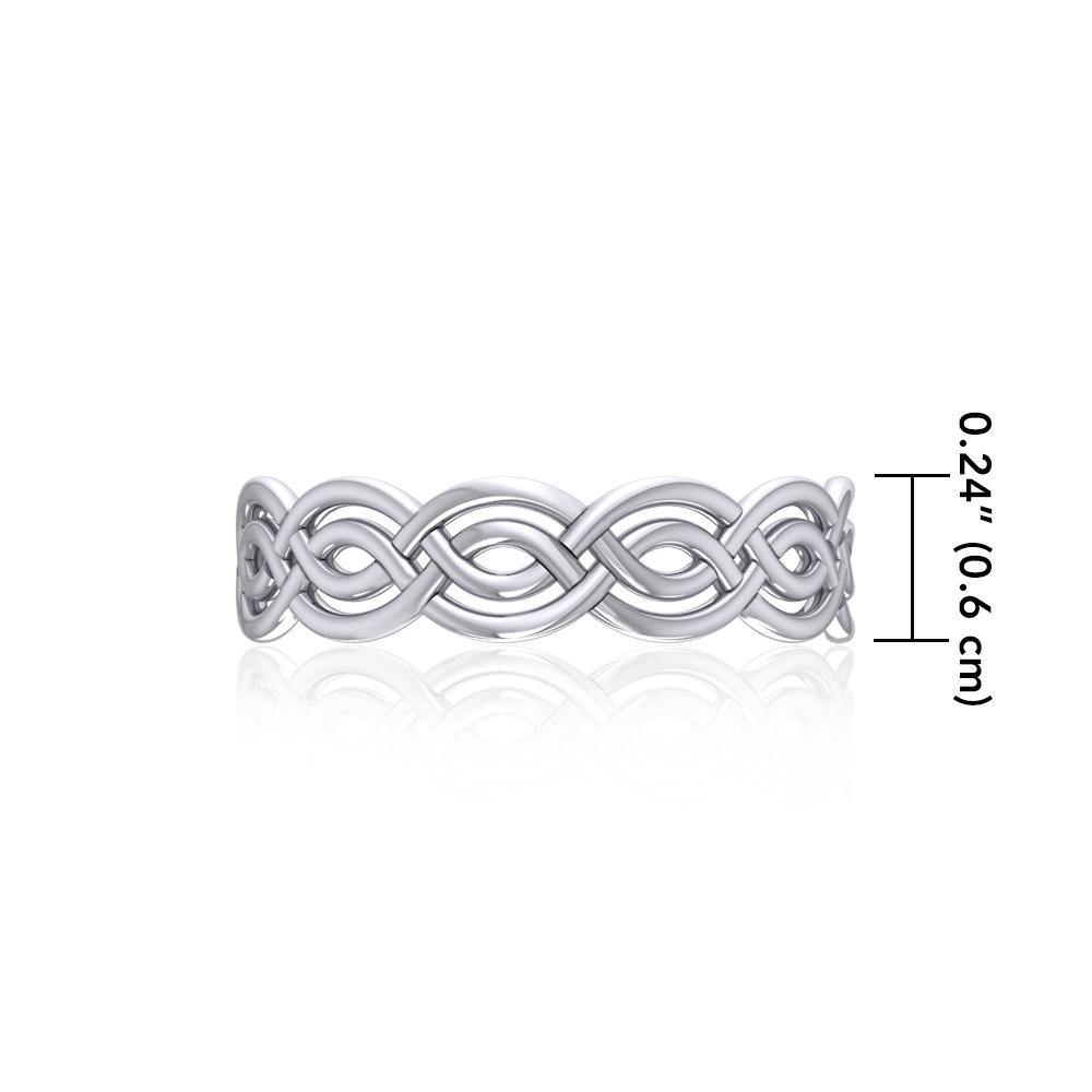 Live with no bounds ~ Celtic Knotwork Sterling Silver Ring TR399 Ring