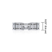 A love that’s all worth it ~ Celtic Knotwork Irish Claddagh Sterling Silver Ring TR403 Ring