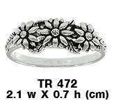 Silver Flower Ring TR472 Ring
