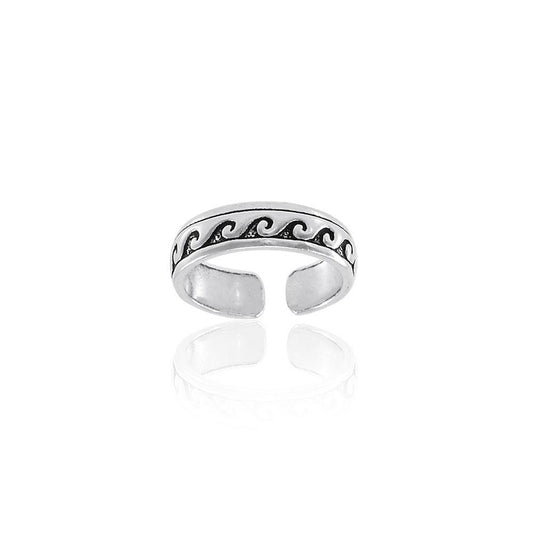 I played with the great waves of the sea ~ Sterling Silver Toe Ring TR603 - Wholesale Jewelry