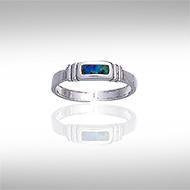 Rainbow Rectangle Silver Toe Ring TR612 Toe Ring