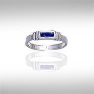 Rainbow Rectangle Silver Toe Ring TR612 Toe Ring