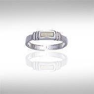 Rainbow Rectangle Silver Toe Ring TR612 Toe Ring