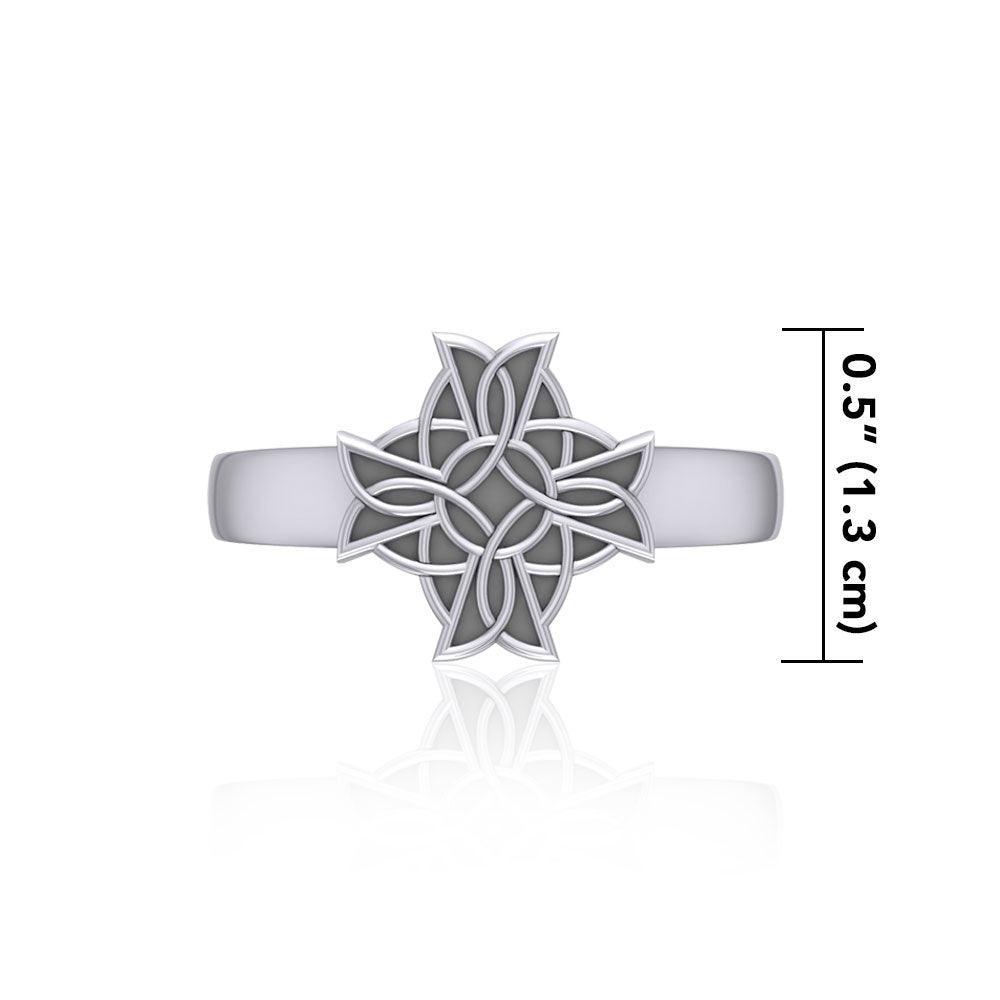 TR620 Celtic Knot Cross Ring