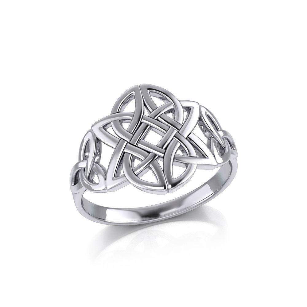 Celtic Knotwork Sterling Silver Ring TR667 Ring