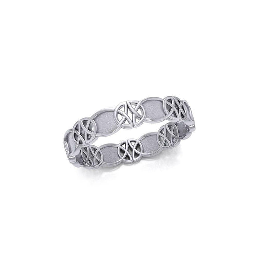 Celtic Knotwork Sterling Silver Ring TR676 Ring