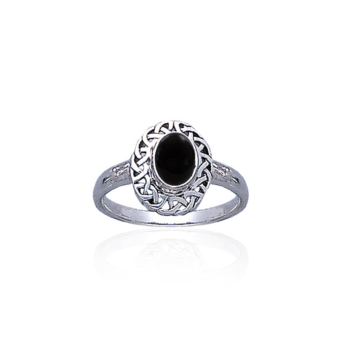 Celtic Knotwork Sterling Silver Ring TR752 Ring