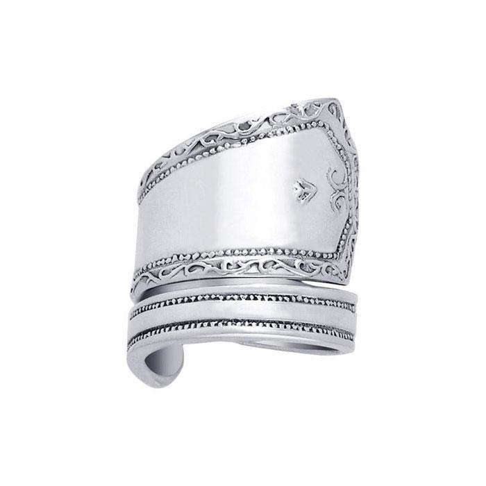 Silver Spoon Ring TR829 - Wholesale Jewelry