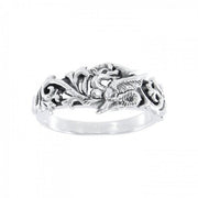Dragon Scroll Silver Ring TR940 Ring