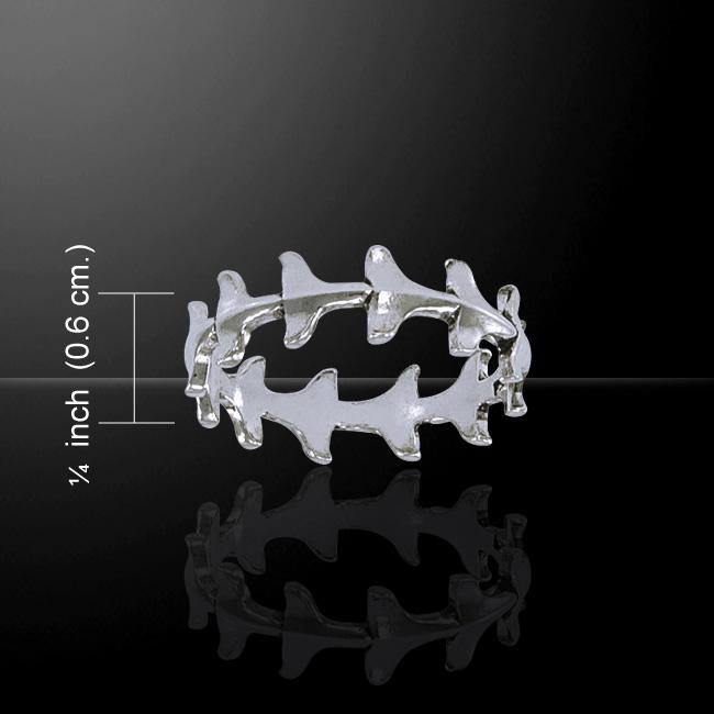 Whale Tail Sterling Silver Ring TR971 Ring
