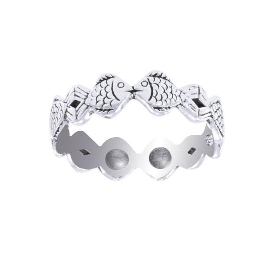 Small Angelfish Sterling Silver Ring TR974 - peterstone.dropshipping