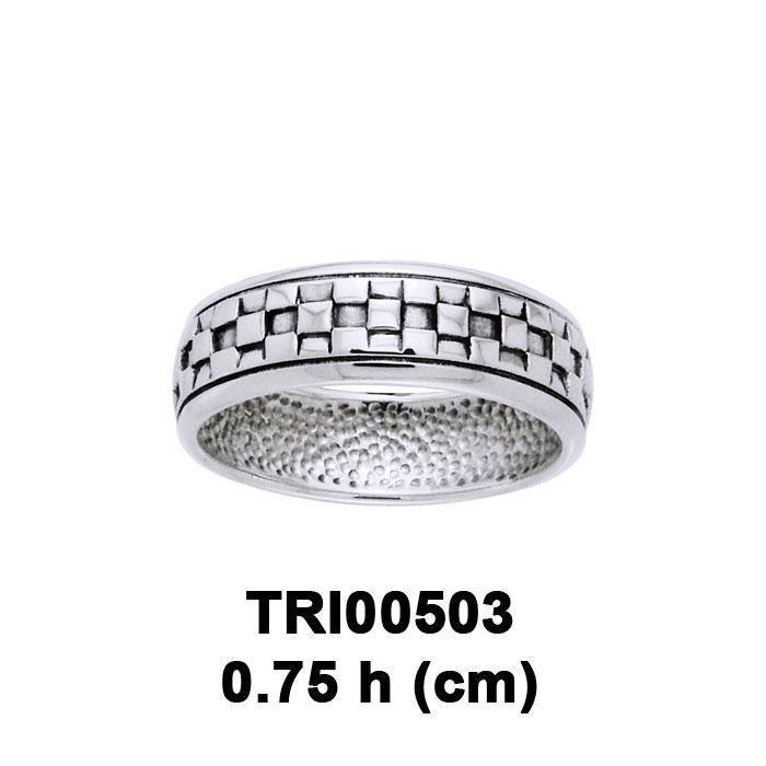Checkered Ring TRI503 - Wholesale Jewelry