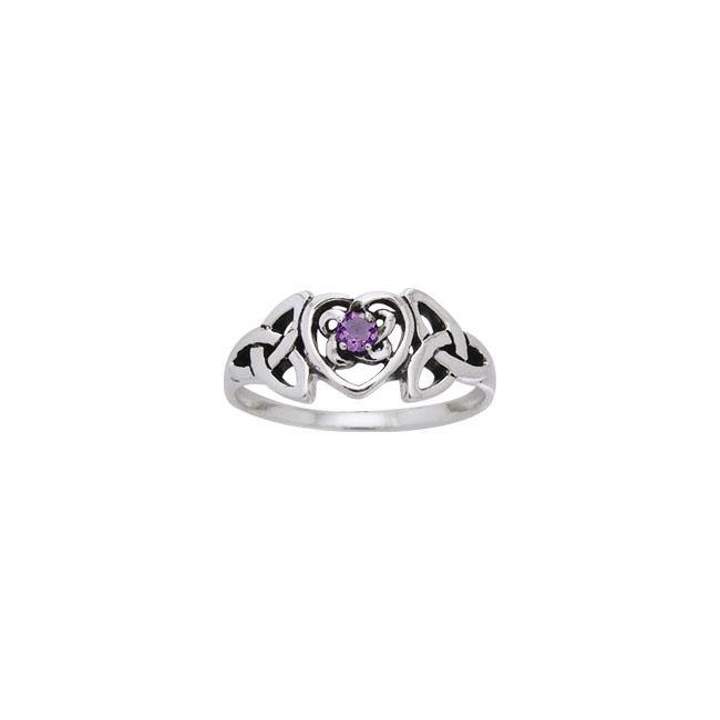 Celtic heart Silver Ring TRI817 - Peter Stone Wholesale