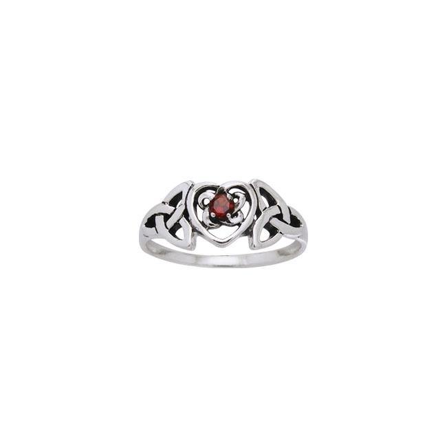 Celtic heart Silver Ring TRI817 - Peter Stone Wholesale