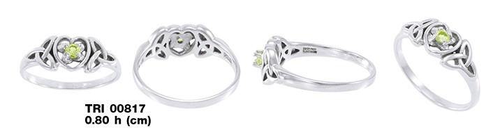 Celtic heart Silver Ring TRI817 - Wholesale Jewelry