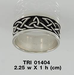 Celtic Silver Ring TRI1404 - Wholesale Jewelry