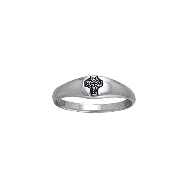 Celtic Cross Knotwork Silver Ring TRI075 Ring