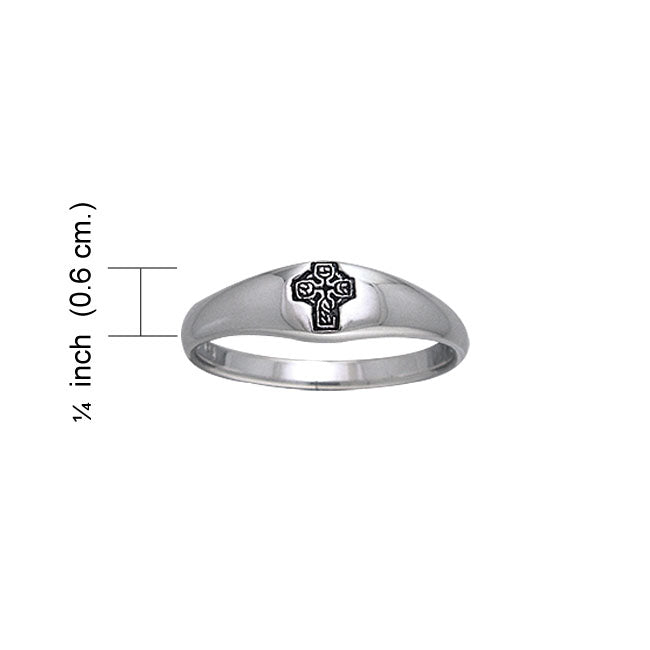 Celtic Cross Knotwork Silver Ring TRI075 Ring