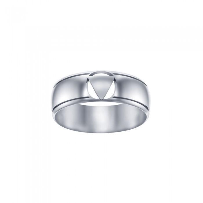 AA Symbol Silver Band TRI099