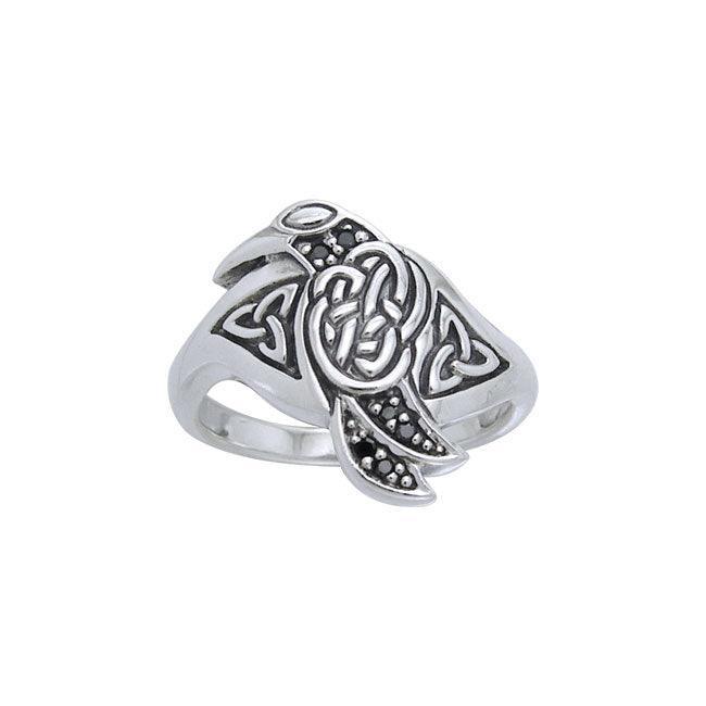 Celtic Raven in Revelation Ring TRI1033 Ring