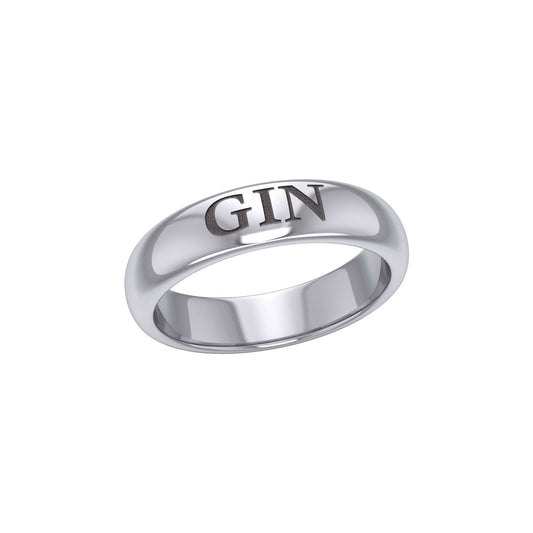 GIN Silver Band Ring TRI1092