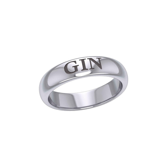 GIN Silver Band Ring TRI1092 - peterstone.dropshipping
