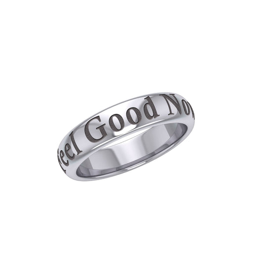 Feel Good Now Silver Band Ring TRI1096