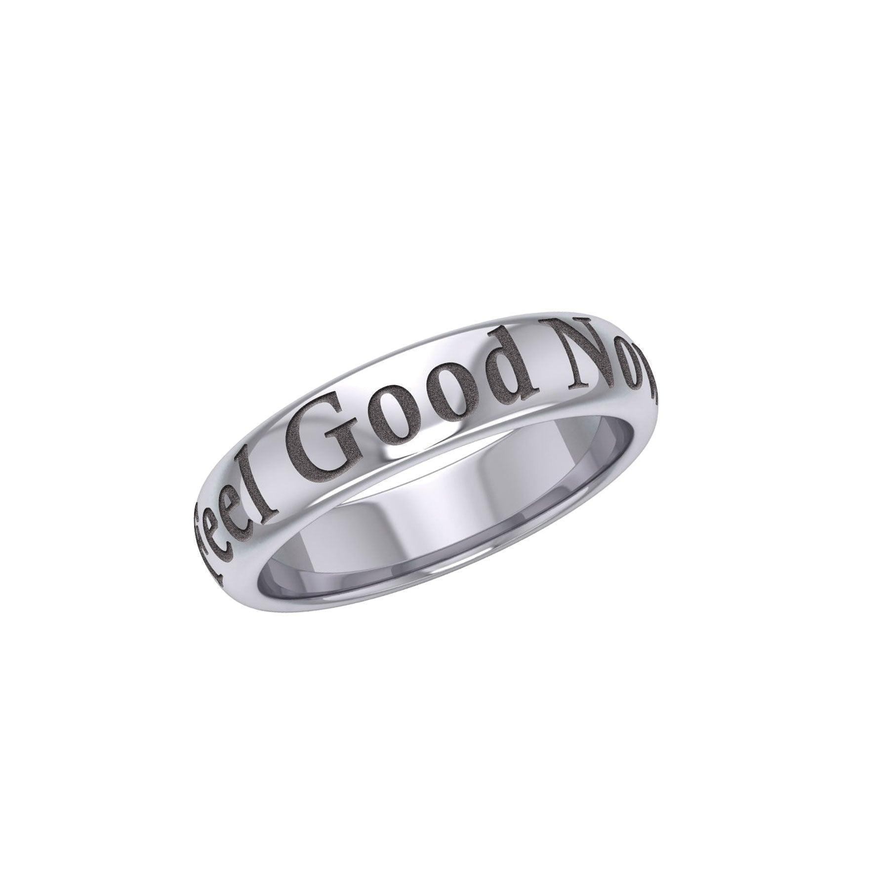 Feel Good Now Silver Band Ring TRI1096 - peterstone.dropshipping