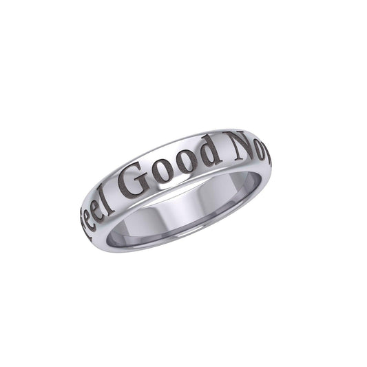 Feel Good Now Silver Band Ring TRI1096 - peterstone.dropshipping