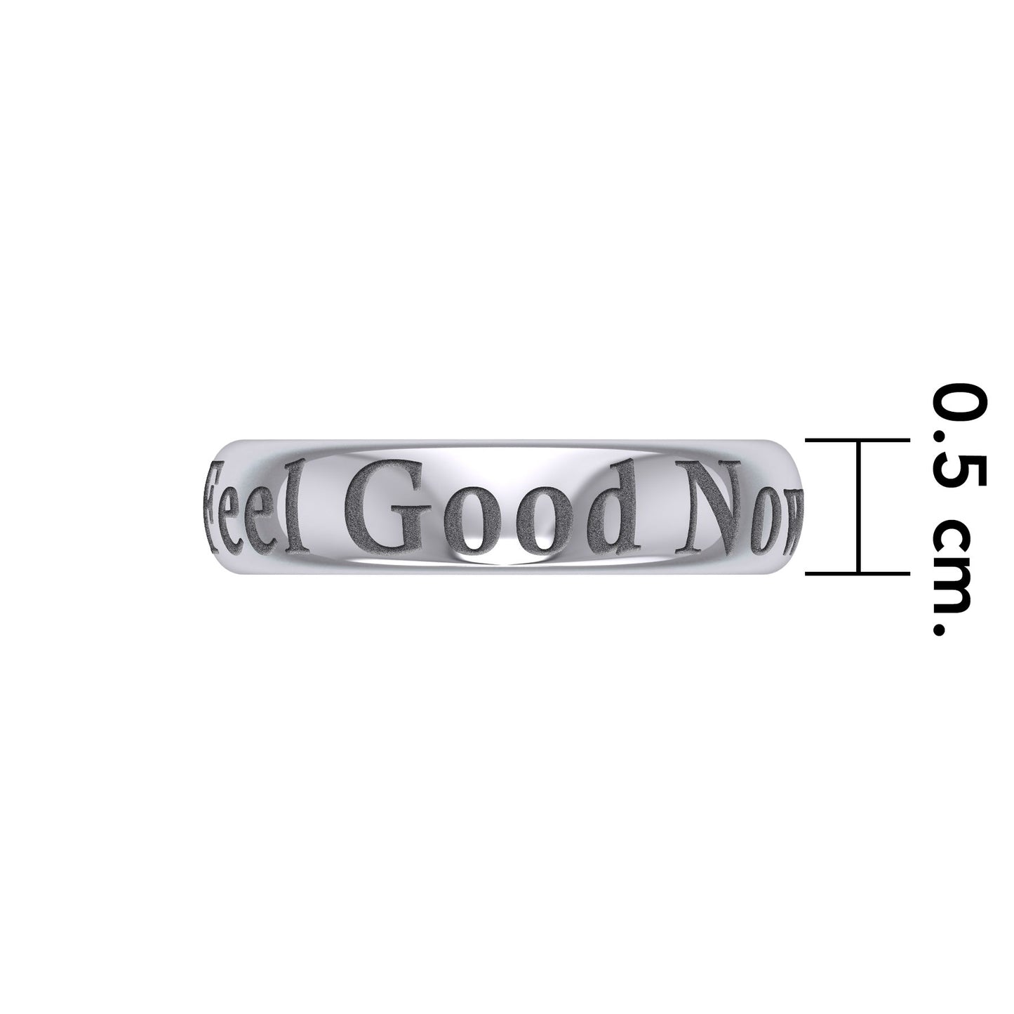 Feel Good Now Silver Band Ring TRI1096
